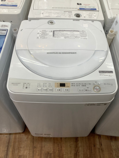全自動洗濯機　SHARP(シャープ) 6.0kg 2019年製