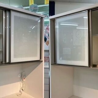 【愛品館 江戸川店】ニトリ　2枚スライド扉キッチンボード　キッチン収納　ID:151-007039-007　配送可＆代引き配送可