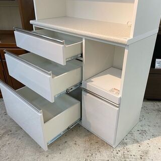 【愛品館 江戸川店】ニトリ　2枚スライド扉キッチンボード　キッチン収納　ID:151-007039-007　配送可＆代引き配送可