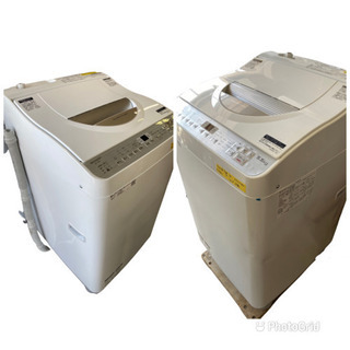 2018年製 シャープ タテ型洗濯乾燥機 ステンレス穴なし槽 5kg ゴールド系 ES-TX5B-N(0526c)