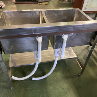2槽シンク　1000x600x890