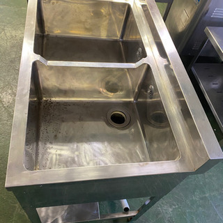 2槽シンク　1000x600x890