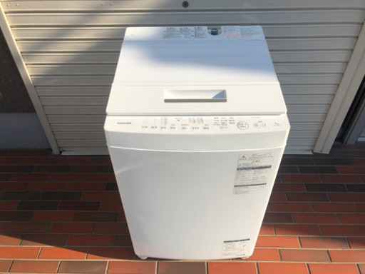 極美品■TOSHIBA 全自動洗濯機 東芝 洗濯機 AW-7D6 付属品 2018年製 7kg