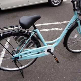 苫小牧発◆Bellfast ベルファスト 自転車 レトロ ミントブルー オシャレ シティサイクル 通学 通勤 26インチ◆