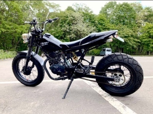 売約済み YAMAHA TW200 2JL フルカスタム ブラック スパトラ