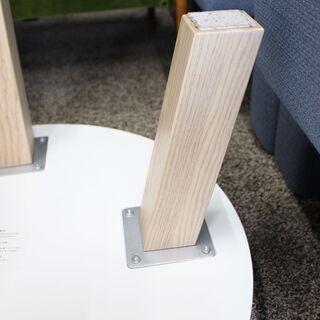 T077) Francfranc FHU コーヒーテーブル W600 ラウンド センターテーブル シンプルモダン テーブル 家具 インテリア フランフラン バルス