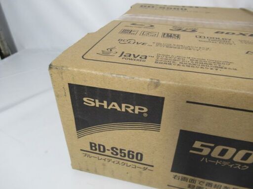 JAKN2452/ブルーレイレコーダー/BD/Blu-ray/DVD/CD/HDD容量500GB/シャープ/SHARP/BD-S560/美品/良品/未使用品/新品/