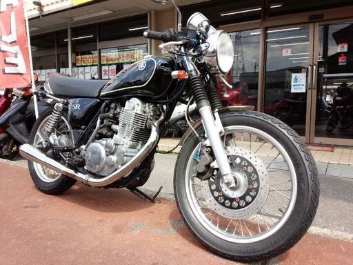 NO.3815　ＳＲ４００　空冷４サイクル単気筒　ＦＩ車　セパハン　バックステップ　ステンレスマフラー　ブラック　☆彡