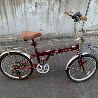 折り畳み自転車✴︎中古✴︎赤