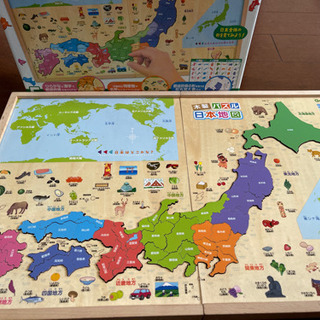 【譲り先決定】学研　木製パズル日本地図
