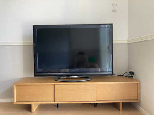日立液晶テレビ42V型 UT42-XP800(B) と 無印良品テレビ台のセット