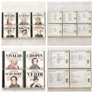 【ネット決済・配送】クラシック　有名作曲家　名曲集　モーツァルト　バッハ　ベートーヴェン　シュトラウス　ワーグナー　チャイコフスキー　ヴィヴァルディ　ショパン　シューベルト　ヴェルディ　全10巻　音楽　CD シリーズ Masters of Classical Music Home classic CD music