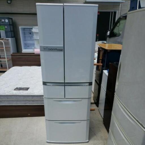 MITSUBISHI 三菱電機 6ドア ノンフロン冷凍冷蔵庫 MR-E47S-PS1 465L フローラル 2011年製  コンパクト設計 おまかせエコ 回るん棚