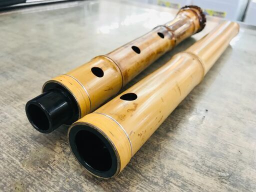 容山作 尺八 70cm 2印 歌口金縁 藤巻き銀三線 Yahoo!