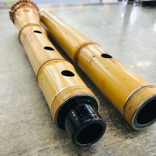 容山作 尺八 57cm 1印 藤巻き銀三線