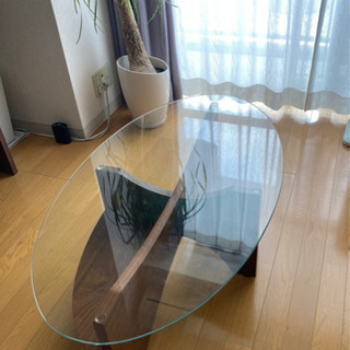 【ネット決済】ガラスセンターテーブル