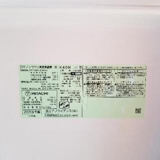 　JH01955 HITACHI R-K40H(T) 2018年製