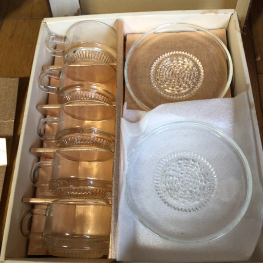 【早めのお取引希望です】HOYA ガラス＆ソーサー　５セット