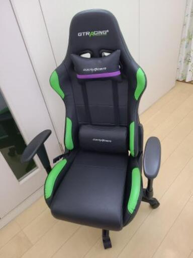 GTRACING ゲーミングチェア GTBEE-GREEN クッションはDXRACER