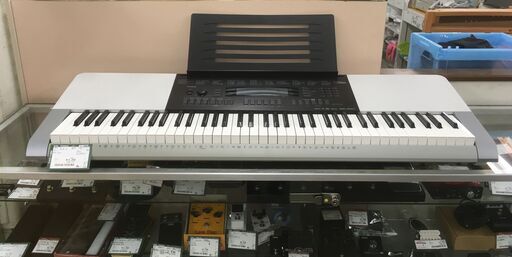 【電子キーボード】 76鍵盤 CASIO(カシオ)  シンセイザー・キーボード ベーシックキーボード WK-220：ホワイト
