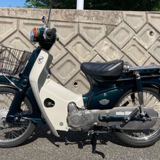 売約済み ホンダ スーパーカブ70 カスタム 緑/白 二種 セル付きC70