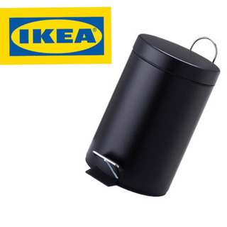 【ネット決済】新品　IKEA ペダル式ゴミ箱　ブラック　黒