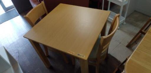 [幅75]ダイニングテーブルセット 3点 2人掛け 正方形 食卓テーブル チェア23005