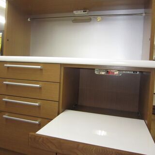 R058 国産河口家具 キッチンボード、食器棚、幅116cm