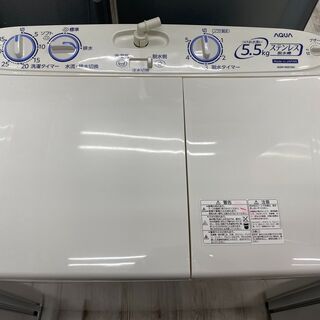 値下げしました♬2017年製 AQUA 二層式洗濯機 5.5Kg AQW-N551