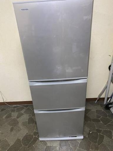 TOSHIBA 東芝 ノンフロン 3ドア冷凍冷蔵庫  GR-H34SY（S） 330L 右開き 2016年製