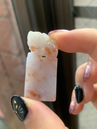 本翡翠印鑑　ミャンマー産　天然無処理　A貨