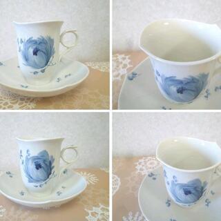未使用★マイセン★Meissen★青い花 カップ＆ソーサー ２客セット