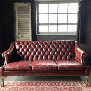 3人がけソファ　アンティーク　ヴィンテージ