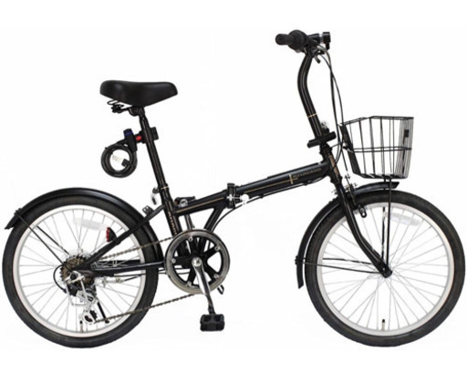 折り畳み自転車　20インチ　ブラック
