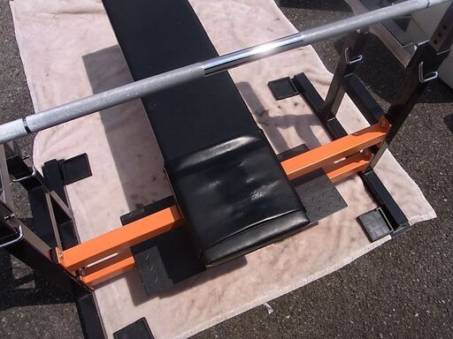 売約済」モリヤ ワイド セーフティ ベンチ&バーベルシャフト：210cm 