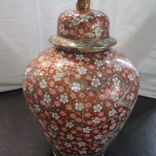 梅図沈香壷 肥前国 古赤絵窯 白龍作【愛品倶楽部柏店 梅図沈香壷 肥前国 古赤絵窯 白龍作【愛品倶楽部柏