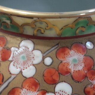 梅図沈香壷 肥前国 古赤絵窯 白龍作【愛品倶楽部柏