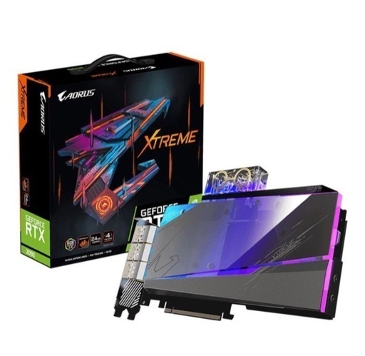 PCパーツ GIGABYTE AORUS GeForce RTX 3090 XTREME WATERFORCE WB 24G