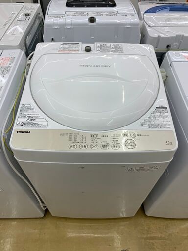 TOSHIBA / 東芝 4.2㎏ 風乾燥機能付 洗濯機　2016年 AW-4S3