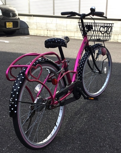 ＜動作・美品＞可愛い女の子用・22インチ自転車・ピンクメタリック