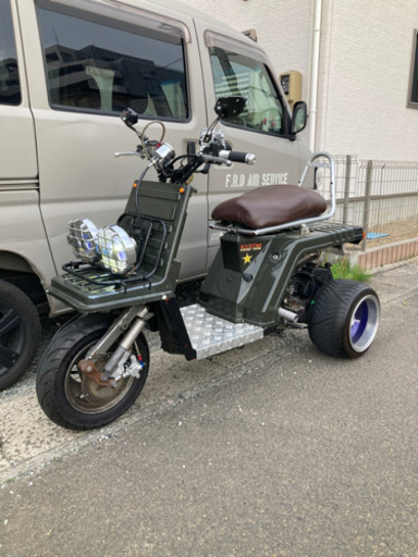宮城県仙台市！ ホンダ ジャイロX 後期 ミニカー登録 ワイドタイヤ ミリタリーカスタム   旧車 ビンテージ ヴィンテージ ODカラー カーキ