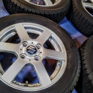 冬 ハスラー スズキ 14インチ【富山】スズキ純正アルミ仕様 165/65R14 日本製 トーヨー 中古(社外アルミホイール 非純正品）4本