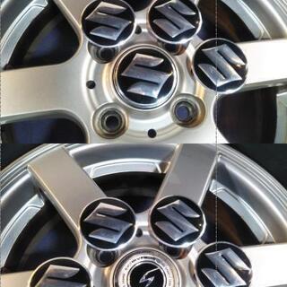 冬 ハスラー スズキ 14インチ【富山】スズキ純正アルミ仕様 165/65R14 日本製 トーヨー 中古(社外アルミホイール 非純正品）4本