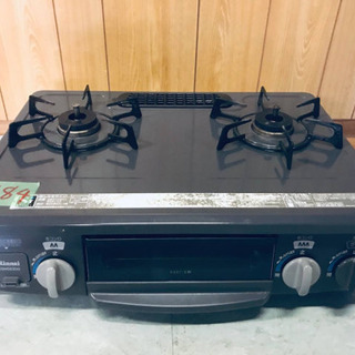 美品　リンナイ都市ガス用コンロ　KGM563DGR　2018年製　右側強火 リサイクルサービス八光】2018年製 リンナイ KGM563DGR ガスコンロ [2