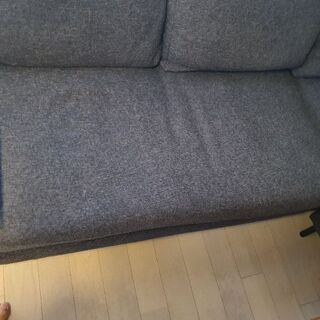 「値下げ」３人掛けソファー(スツール+クッション+ヘッドレスト)