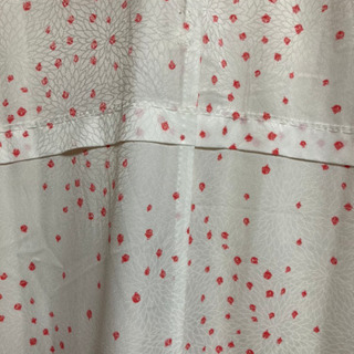 5MKO425 着物 薄手 単衣 小紋 白 ピンク 可愛い 肌襦袢