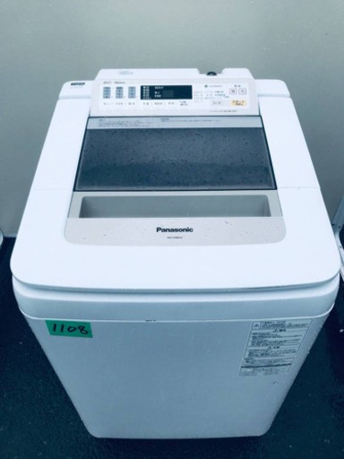 ①‼️8.0kg‼️1108番 Panasonic✨全自動電気洗濯機✨NA-FA80H2‼️