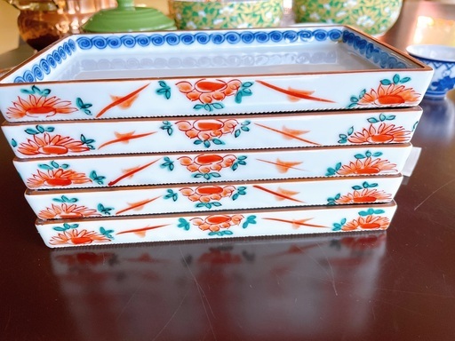 【値下げしました。中古】長皿　角皿　5枚セット