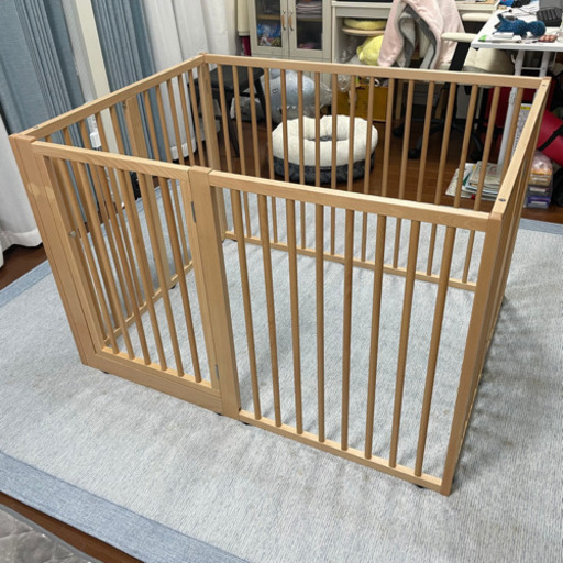 木製ワンタッチ ペットサークル　Lサイズ　ハイタイプ