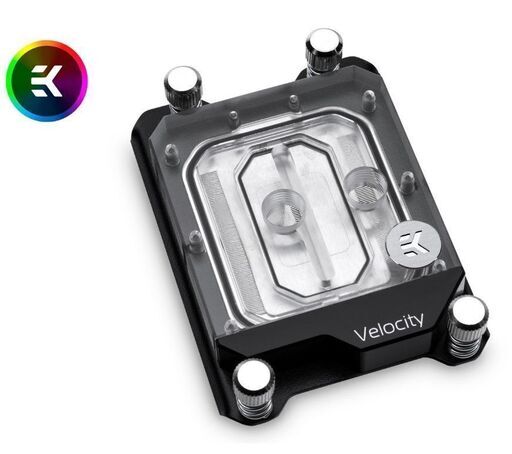 【即日・手渡し可】　EKWB EK-Quantum Velocity CPU ウォーターブロック AMD Threadripper sTR4 デジタルRGB RGB/ニッケル/プレキシ ＜海外輸入のためパッケージに難あり＞